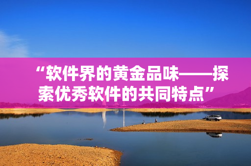 “软件界的黄金品味——探索优秀软件的共同特点”