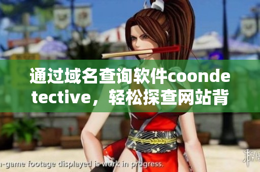 通过域名查询软件coondetective，轻松探查网站背后的信息！