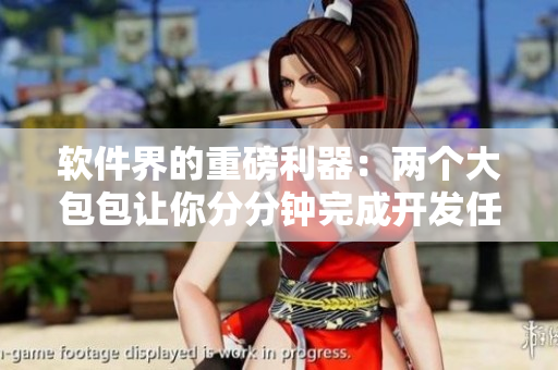 软件界的重磅利器：两个大包包让你分分钟完成开发任务