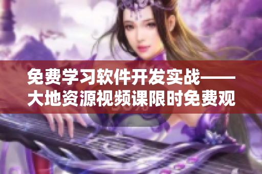 免费学习软件开发实战——大地资源视频课限时免费观看！
