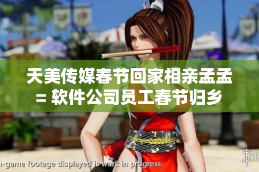 天美传媒春节回家相亲孟孟 = 软件公司员工春节归乡 体验相亲之旅