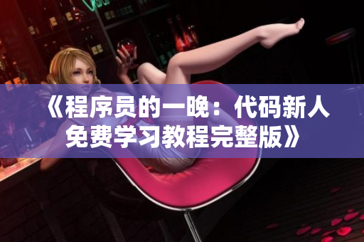 《程序员的一晚：代码新人免费学习教程完整版》