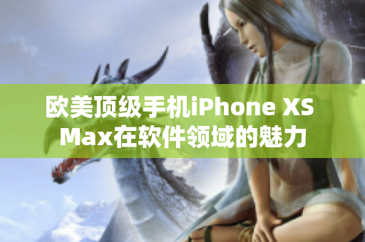 欧美顶级手机iPhone XS Max在软件领域的魅力
