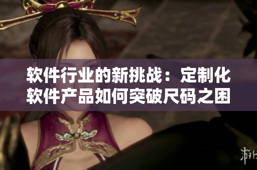 软件行业的新挑战:定制化软件产品如何突破尺码之困? 软件行业的新挑战:定制化软件产品如何突破尺码之困?