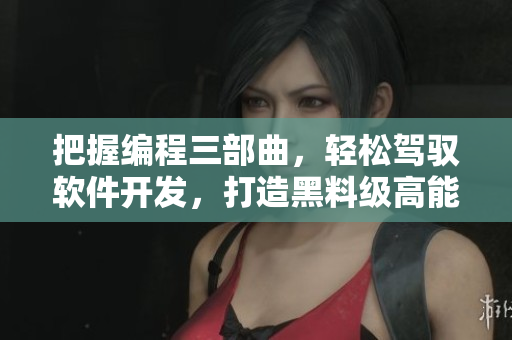 把握编程三部曲，轻松驾驭软件开发，打造黑料级高能软件