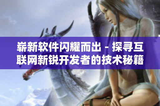 崭新软件闪耀而出 - 探寻互联网新锐开发者的技术秘籍
